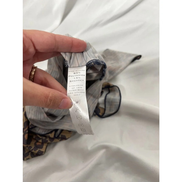 Vull Sport Y2K Tie Wrap Cropped Tank Top S Brown Leopard‎ Print - Picture 6 of 6